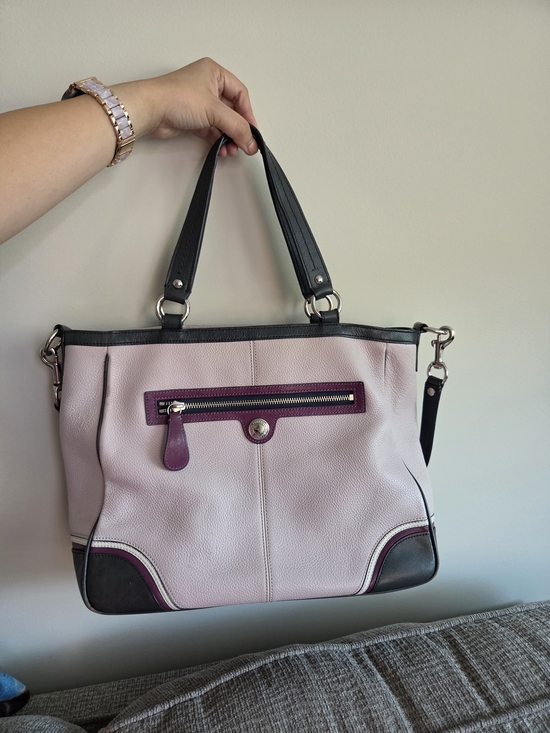 Coach Handbags - Coach Laura Spectator Pebbled Leather Shoulder Bag (Style #F15145)